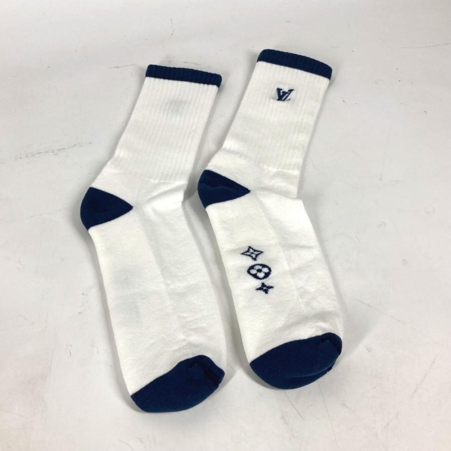 備品LOUIS VUITTON ルイヴィトン M7474L ソックス・トレーナー アクセサリー LVロゴ 靴下 マリーヌ ネイビー メンズ【中古】 | LOUIS VUITTON | 01