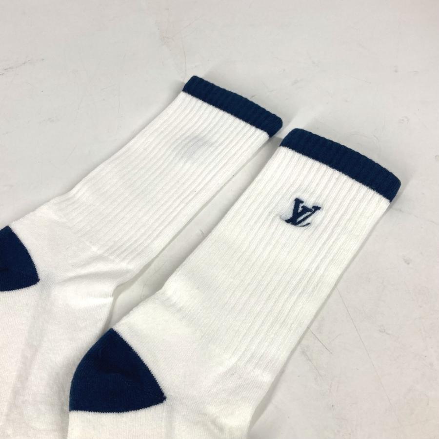 備品LOUIS VUITTON ルイヴィトン M7474L ソックス・トレーナー アクセサリー LVロゴ 靴下 マリーヌ ネイビー メンズ【中古】 | LOUIS VUITTON | 02