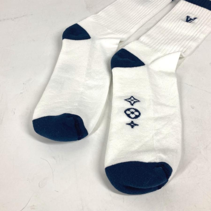 備品LOUIS VUITTON ルイヴィトン M7474L ソックス・トレーナー アクセサリー LVロゴ 靴下 マリーヌ ネイビー メンズ【中古】 | LOUIS VUITTON | 03