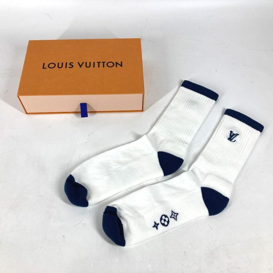 備品LOUIS VUITTON ルイヴィトン M7474L ソックス・トレーナー アクセサリー LVロゴ 靴下 マリーヌ ネイビー メンズ【中古】 | LOUIS VUITTON | 07