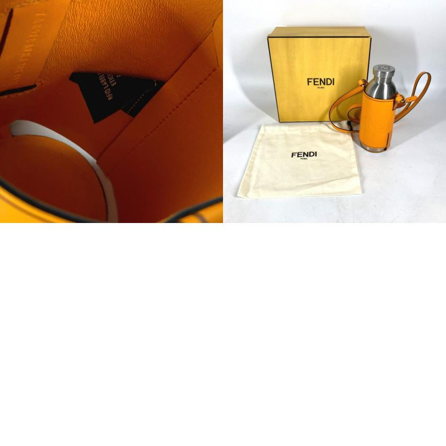 美品 FENDI フェンディ 7AR972 ウォーターボトル 水筒 ロゴ ボトルケース付き  24BOTTLES タンブラー オレンジ ユニセックス【中古】 | FENDI | 09