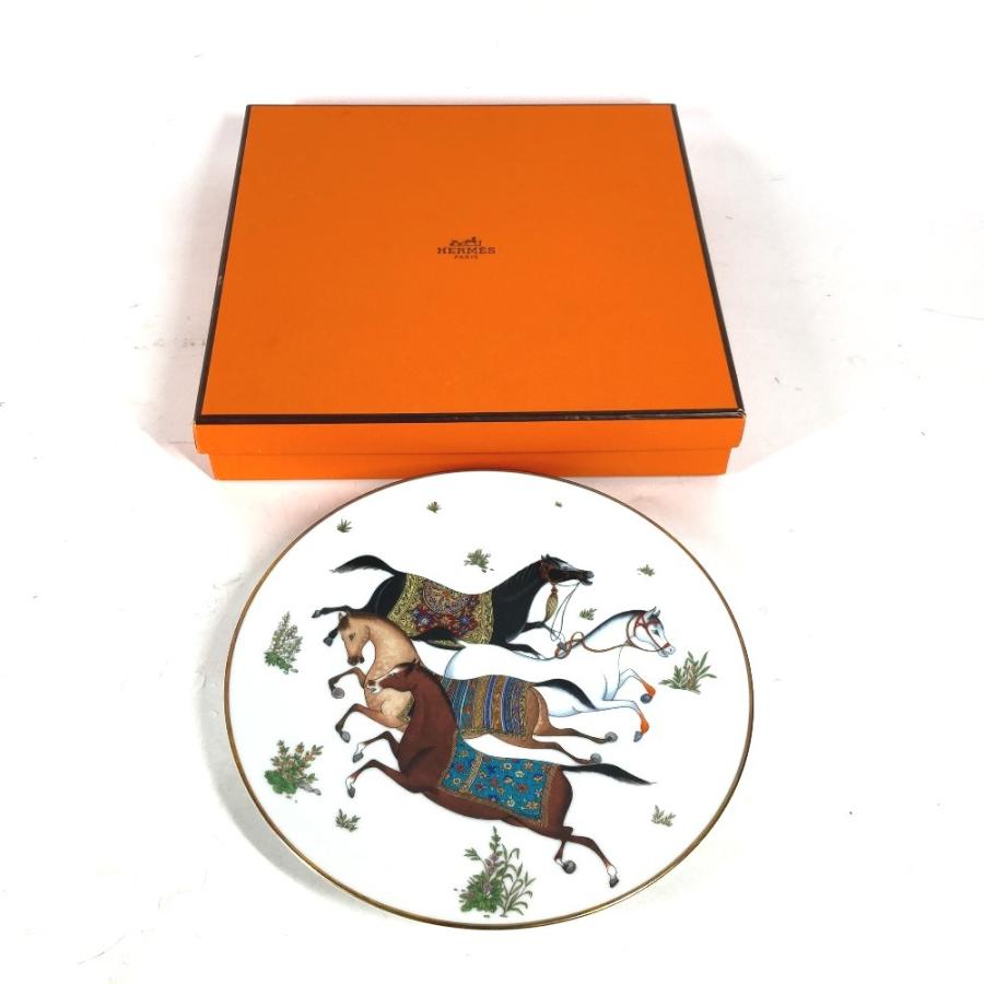 HERMES 備品 エルメス シュバルドリアン インテリア 皿 プレート 馬 お