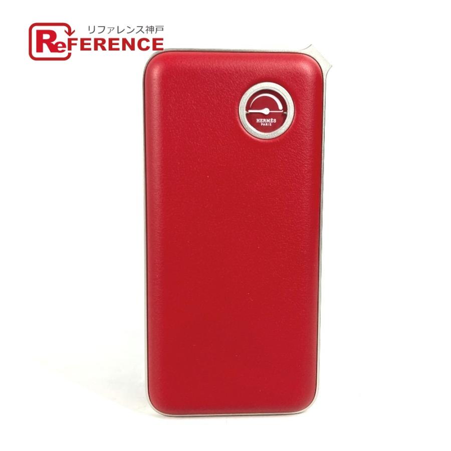 未使用 HERMES エルメス ヴォルトH マキシ モバイルバッテリー 充電器 携帯 雑貨 レッド ユニセックス【中古】 | HERMES