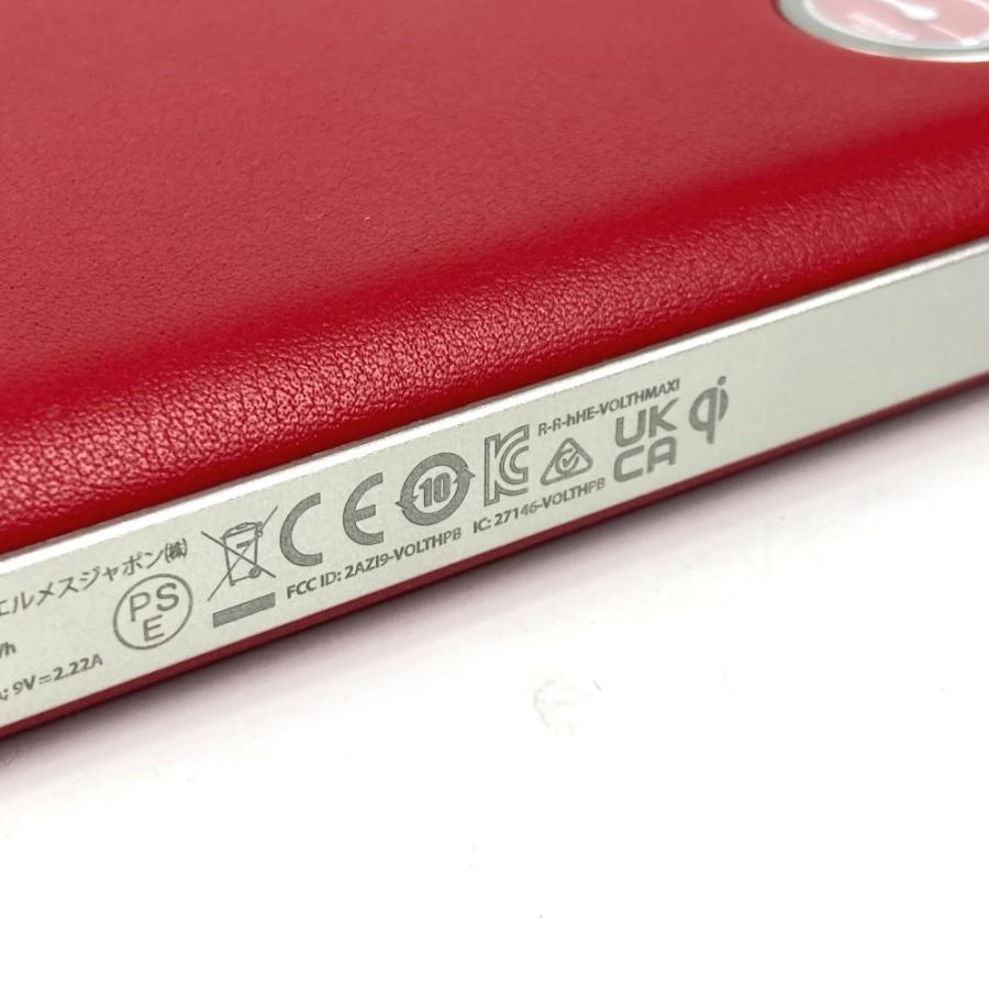 未使用 HERMES エルメス ヴォルトH マキシ モバイルバッテリー 充電器 携帯 雑貨 レッド ユニセックス【中古】 | HERMES | 04