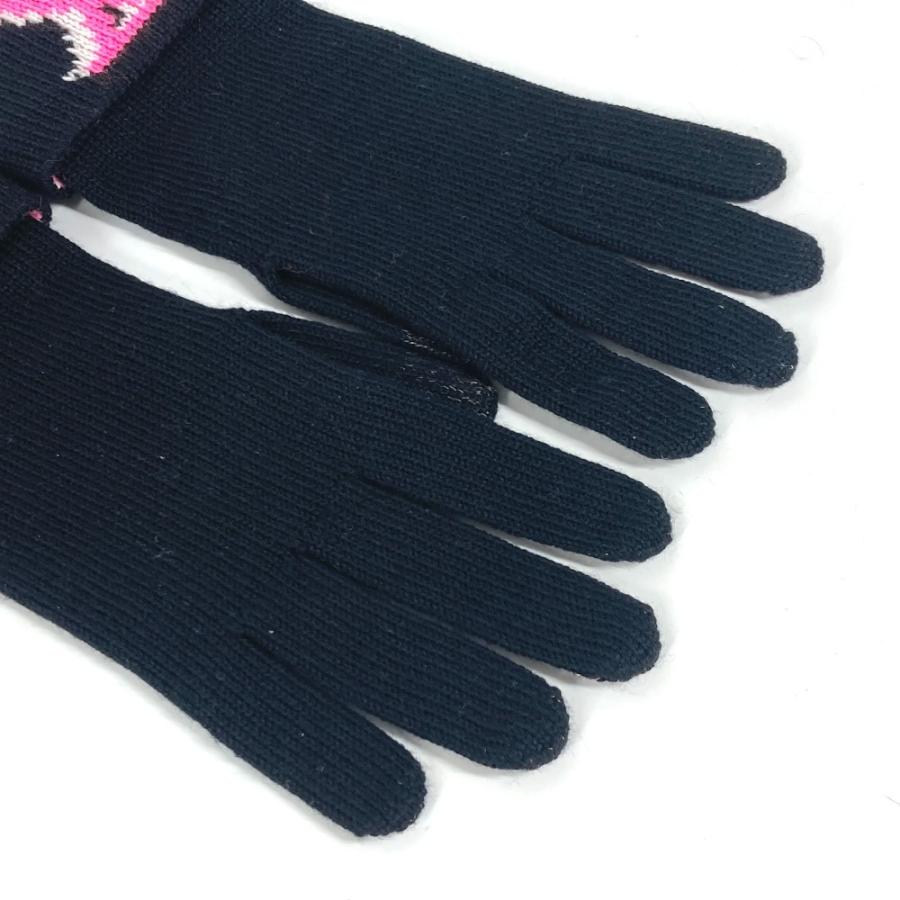 ルイヴィトン LOUIS VUITTON 手袋 3D モノグラム ゴン M76451 ブラック LOUIS VUITTON 美品 ルイヴィトン M76451 ゴン 3D モノグラム グローブ