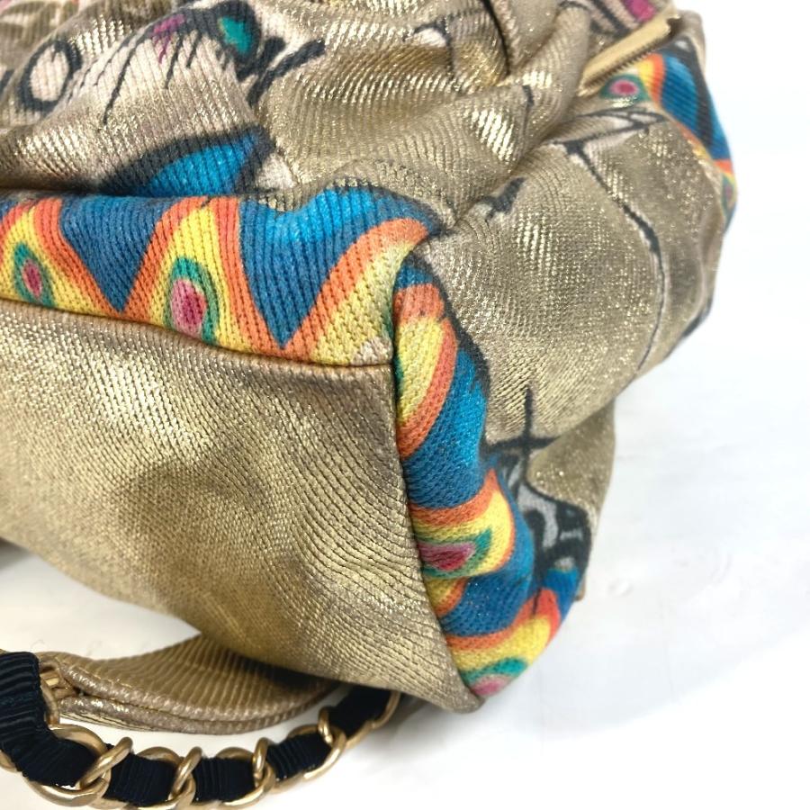 CHANEL シャネル AS0867 ココマーク CC ロゴ グラフティ カバン バックパック リュックサック ゴールド ユニセックス【中古】. | CHANEL | 04