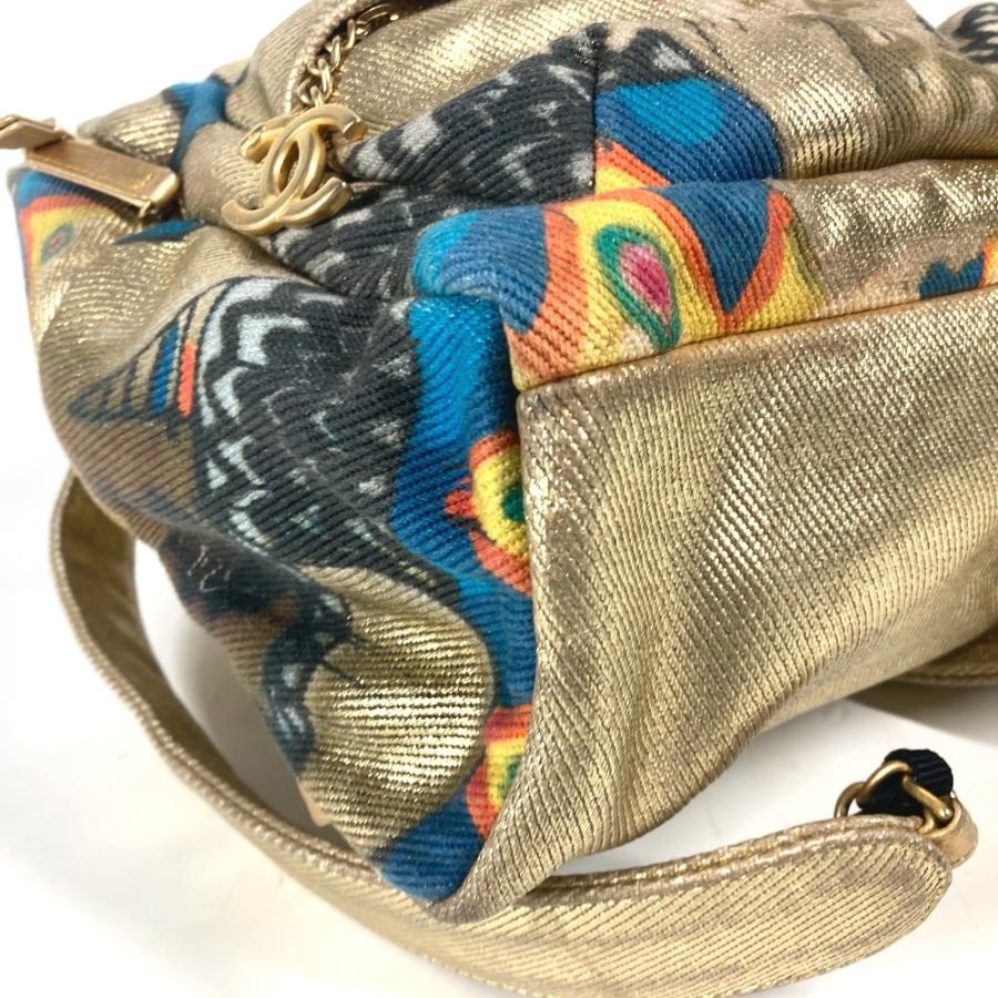CHANEL シャネル AS0867 ココマーク CC ロゴ グラフティ カバン バックパック リュックサック ゴールド ユニセックス【中古】. | CHANEL | 05