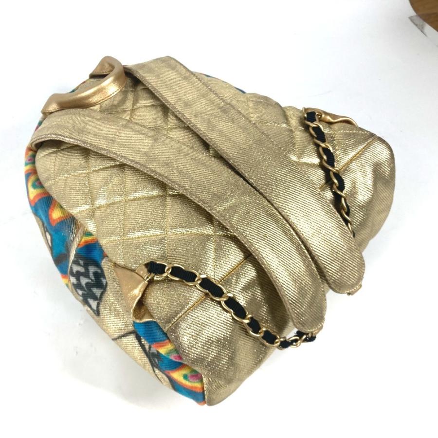 CHANEL シャネル AS0867 ココマーク CC ロゴ グラフティ カバン バックパック リュックサック ゴールド ユニセックス【中古】. | CHANEL | 06