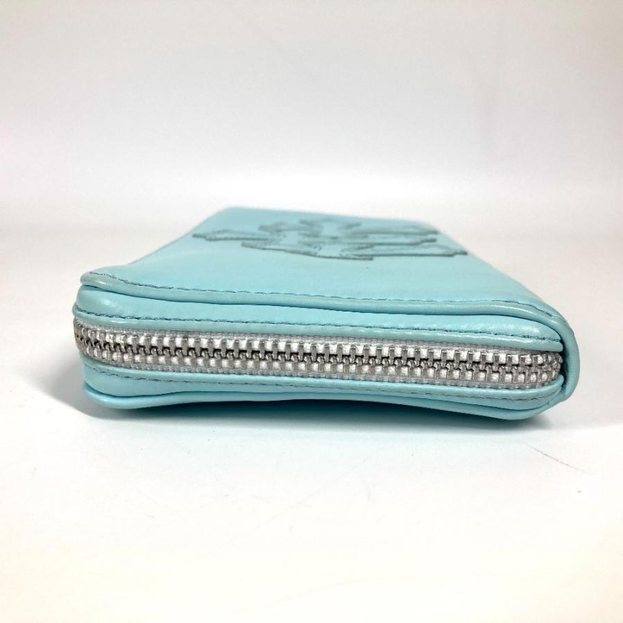CHROME HEARTS クロムハーツ REC ZIP 3PTCH 3セメタリークロスパッチ ラウンドファスナー 長財布 ライトブルー ユニセックス【中古】 |  | 02