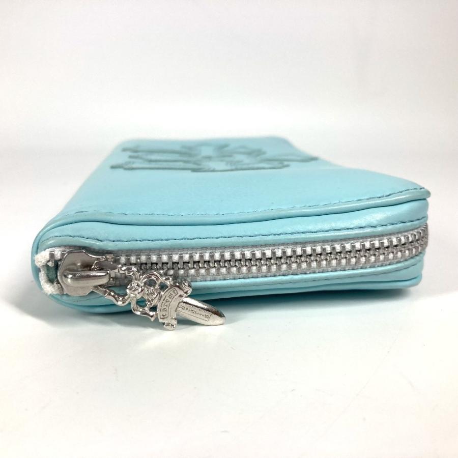 CHROME HEARTS クロムハーツ REC ZIP 3PTCH 3セメタリークロスパッチ ラウンドファスナー 長財布 ライトブルー ユニセックス【中古】 |  | 03
