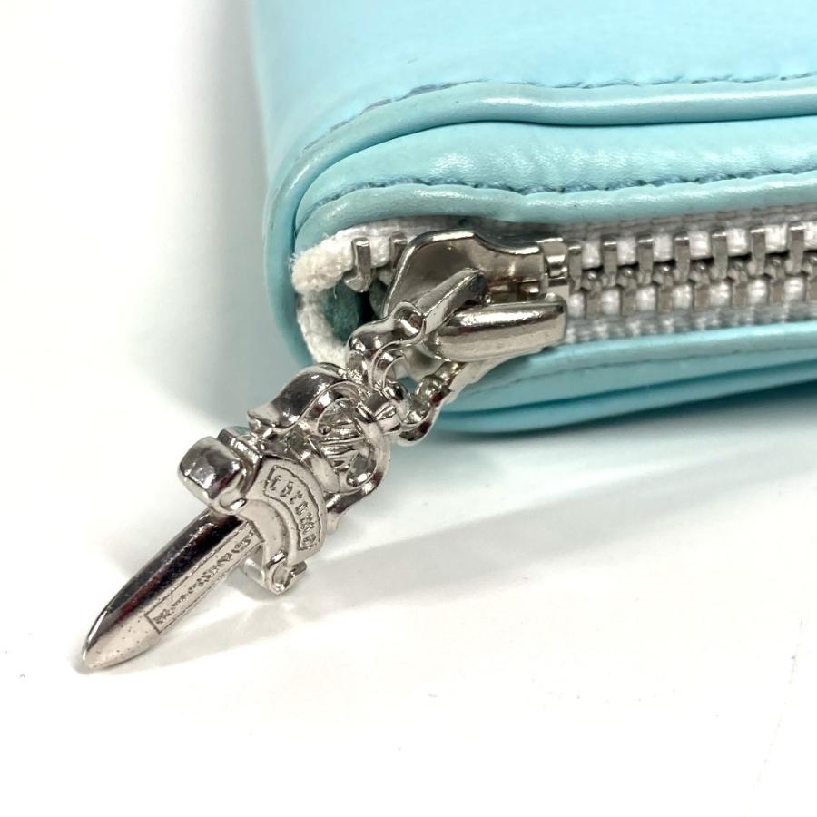CHROME HEARTS クロムハーツ REC ZIP 3PTCH 3セメタリークロスパッチ ラウンドファスナー 長財布 ライトブルー ユニセックス【中古】 |  | 04