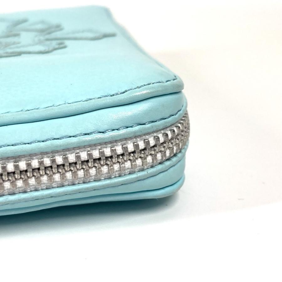 CHROME HEARTS クロムハーツ REC ZIP 3PTCH 3セメタリークロスパッチ ラウンドファスナー 長財布 ライトブルー ユニセックス【中古】 |  | 05