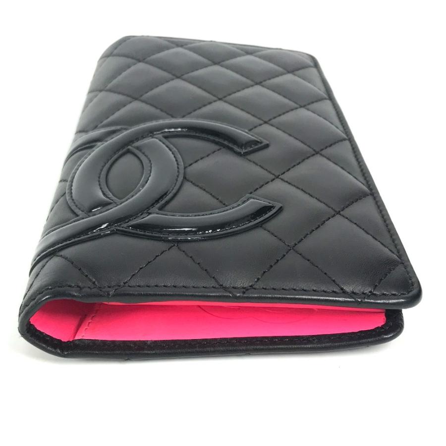 CHANEL シャネル A26717 カンボンライン ロングウォレット 2つ折り ココマーク CC 長財布 ブラック レディース【中古】 | CHANEL | 02