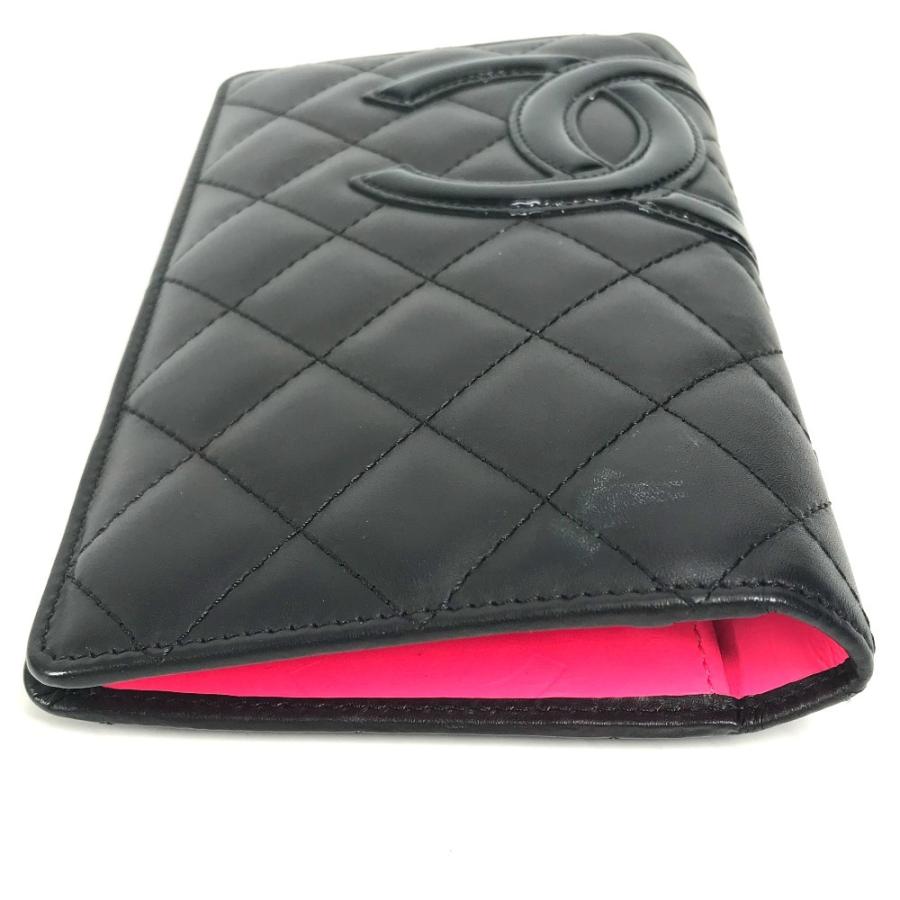 CHANEL シャネル A26717 カンボンライン ロングウォレット 2つ折り ココマーク CC 長財布 ブラック レディース【中古】 | CHANEL | 03