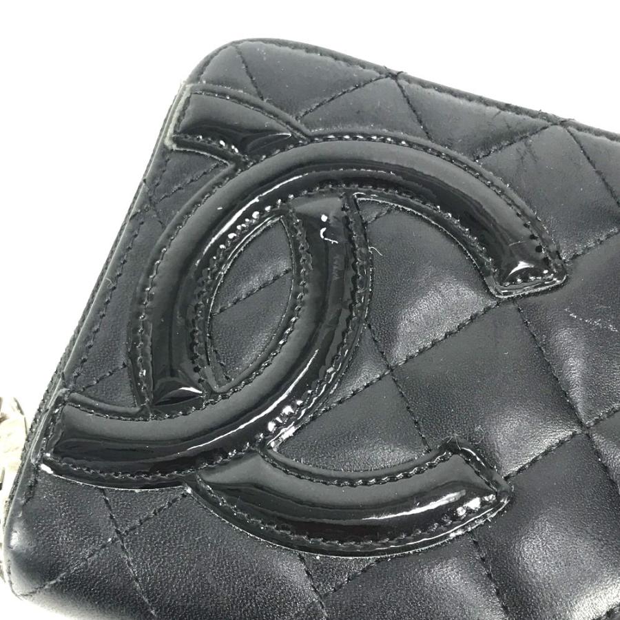 CHANEL シャネル A50078 CC ココマーク ロングウォレット ラウンドファスナー カンボンライン 長財布 ブラック レディース【中古】 | CHANEL | 06