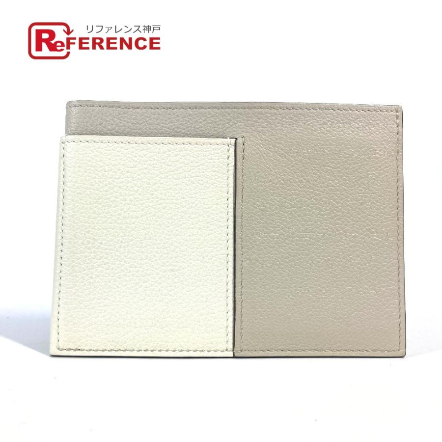 美品 HERMES エルメス ネクト 名刺入れ パスケース バイカラー カードケース ホワイト ユニセックス【中古】 | HERMES
