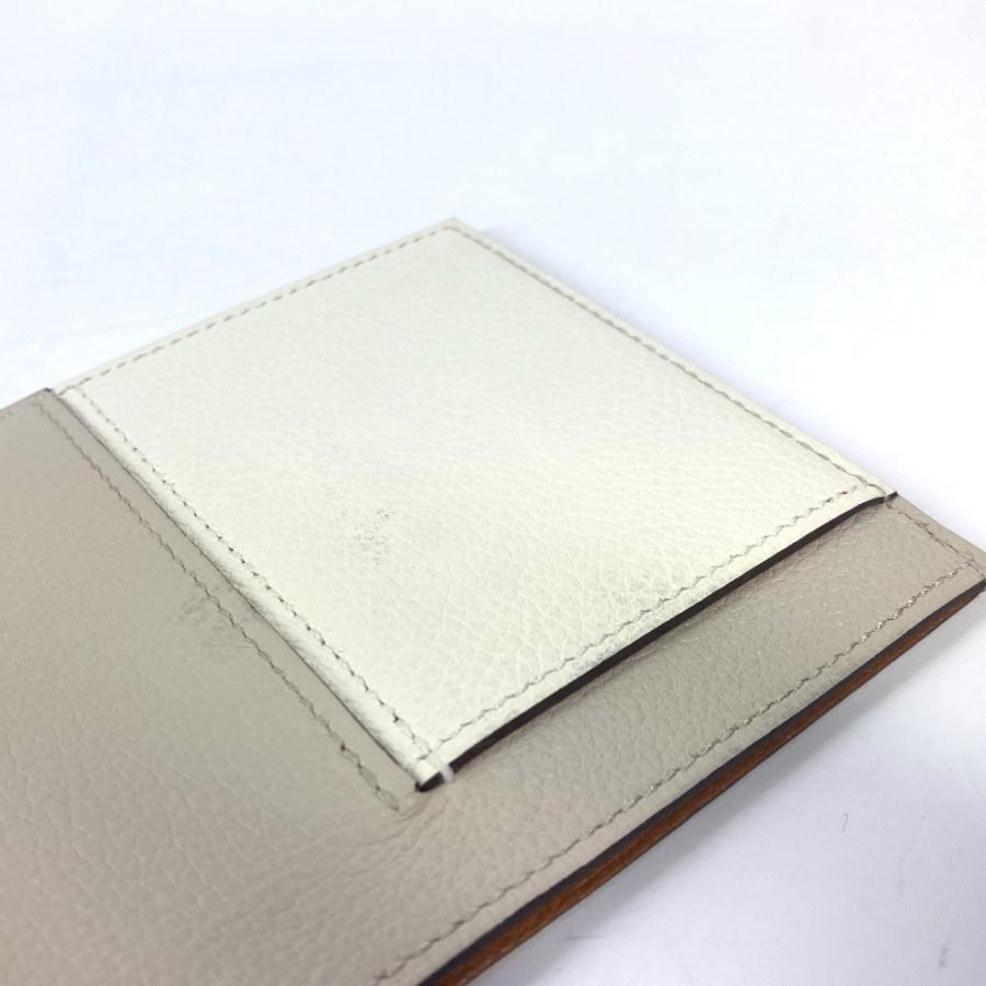美品 HERMES エルメス ネクト 名刺入れ パスケース バイカラー カードケース ホワイト ユニセックス【中古】 | HERMES | 06