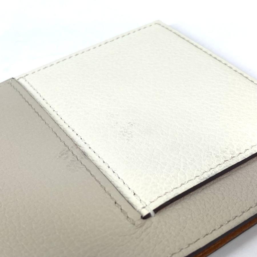 美品 HERMES エルメス ネクト 名刺入れ パスケース バイカラー カードケース ホワイト ユニセックス【中古】 | HERMES | 07