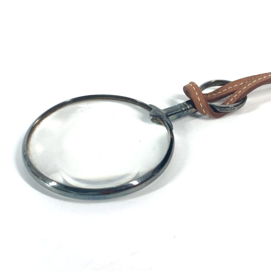 HERMES エルメス ルーペ アクセサリー 革紐 ネックレス ブラウン ユニセックス【中古】 | HERMES | 02