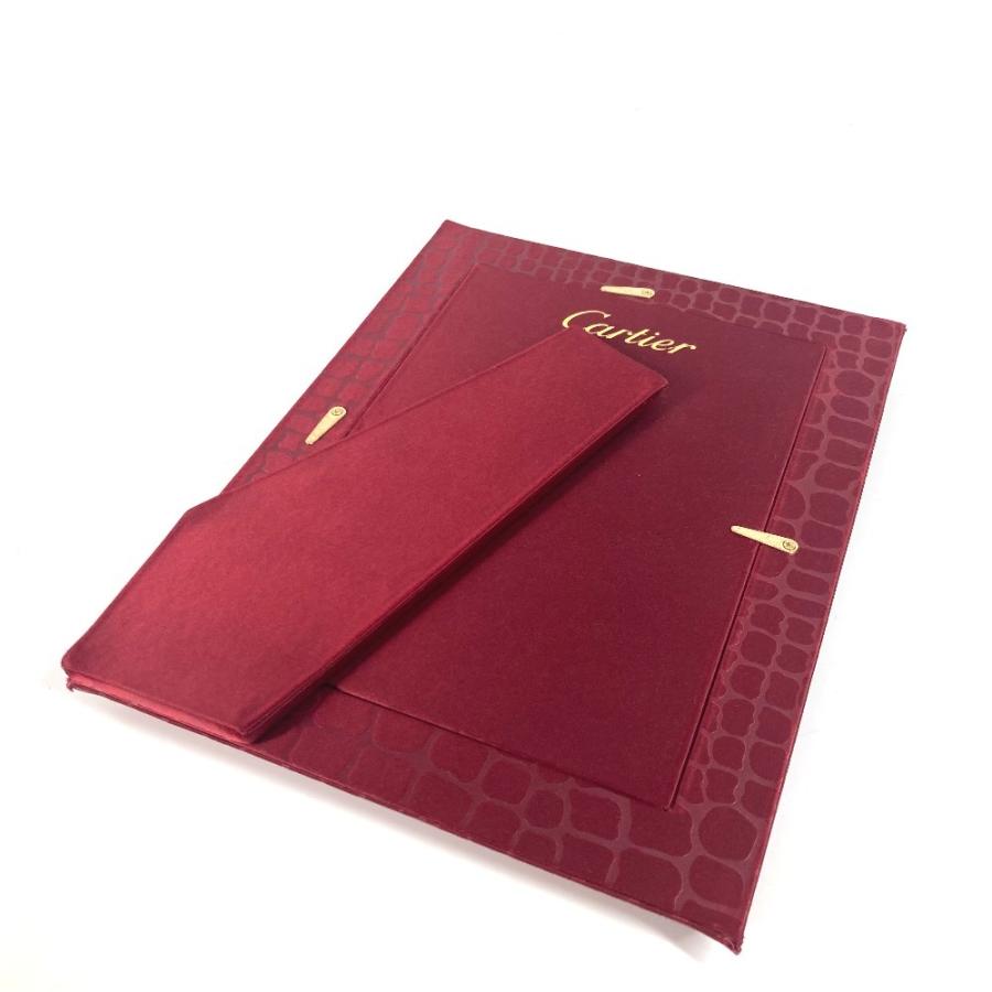美品 CARTIER カルティエ ロゴ 写真立て フォトスタンド インテリア フォトフレーム レッド ユニセックス【中古】 | Cartier | 01