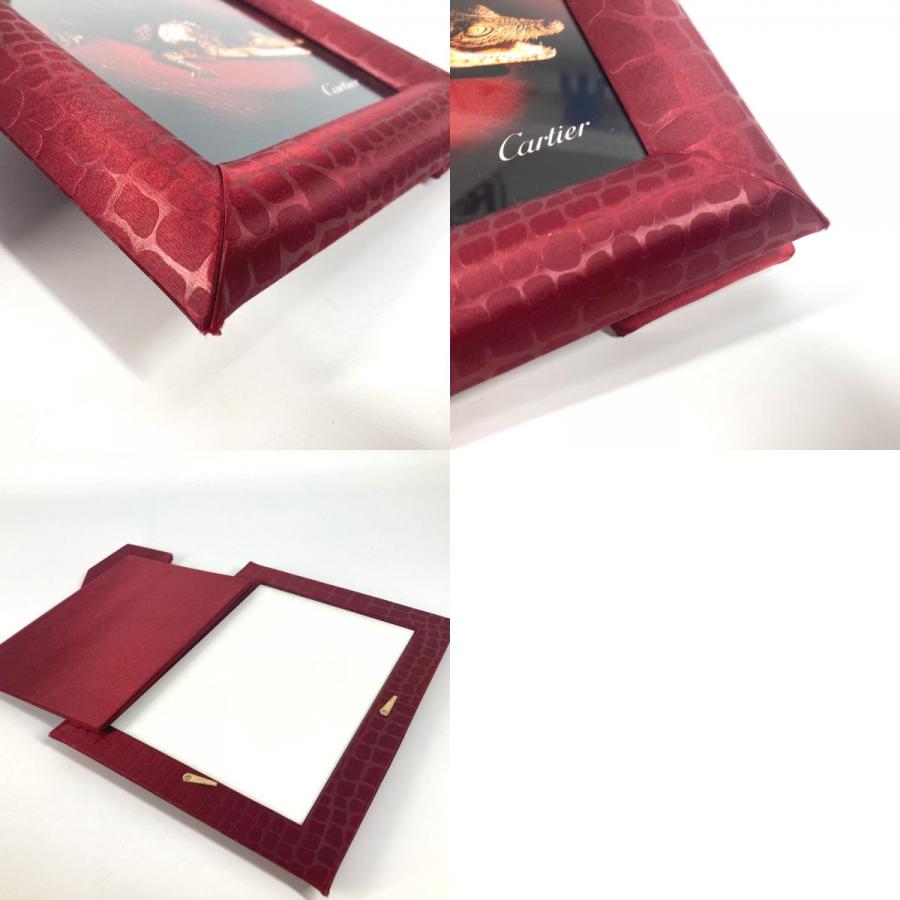 美品 CARTIER カルティエ ロゴ 写真立て フォトスタンド インテリア フォトフレーム レッド ユニセックス【中古】 | Cartier | 09