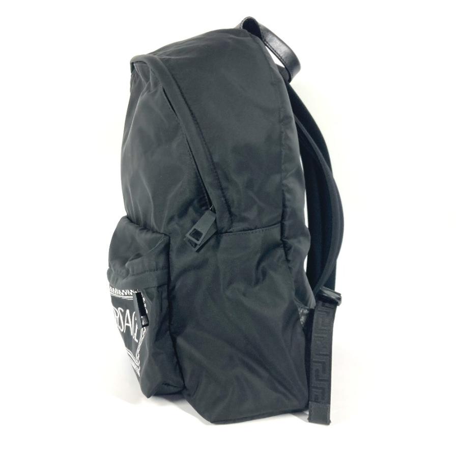 VERSACE ヴェルサーチ ロゴ  カバン バッグパック リュックサック ブラック ユニセックス【中古】 |  | 02