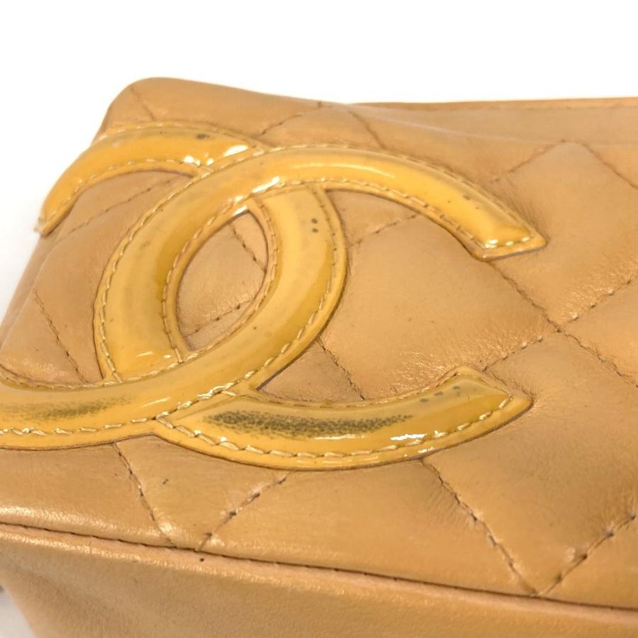 CHANEL シャネル CC ココマーク メイクポーチ 化粧ポーチ ペンケース  カンボンライン ポーチ ベージュ レディース【中古】 | CHANEL | 05