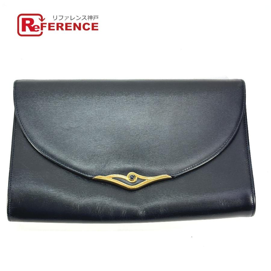 CARTIER カルティエ サファイアライン カバン ポーチ  ヴィンテージ クラッチバッグ ネイビー ユニセックス【中古】 | Cartier