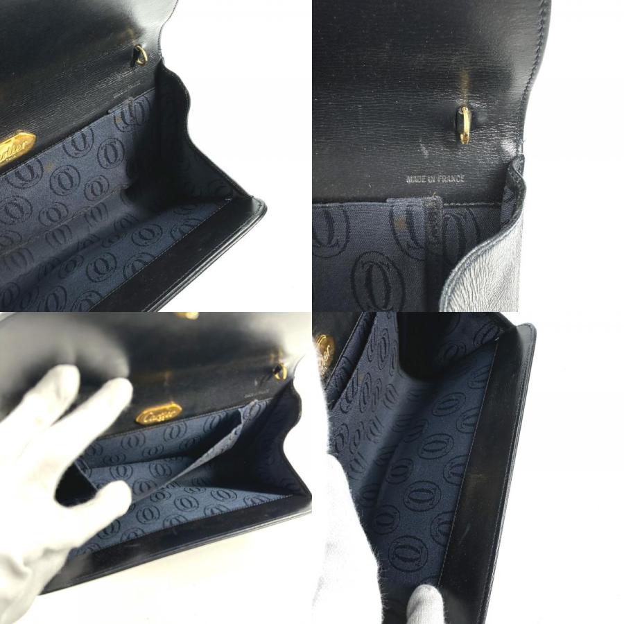 CARTIER カルティエ サファイアライン カバン ポーチ  ヴィンテージ クラッチバッグ ネイビー ユニセックス【中古】 | Cartier | 09