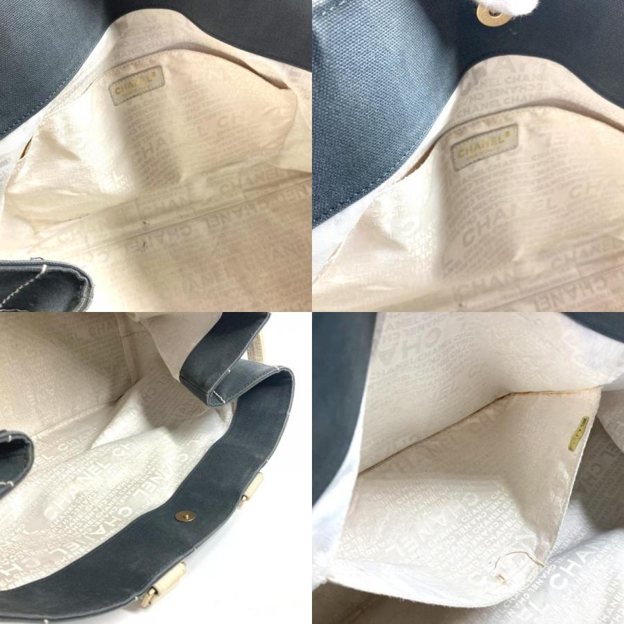 CHANEL シャネル CC ココマーク チョコバー ショルダーバッグ 肩掛け 横型 トートバッグ グレー レディース【中古】 | CHANEL | 08