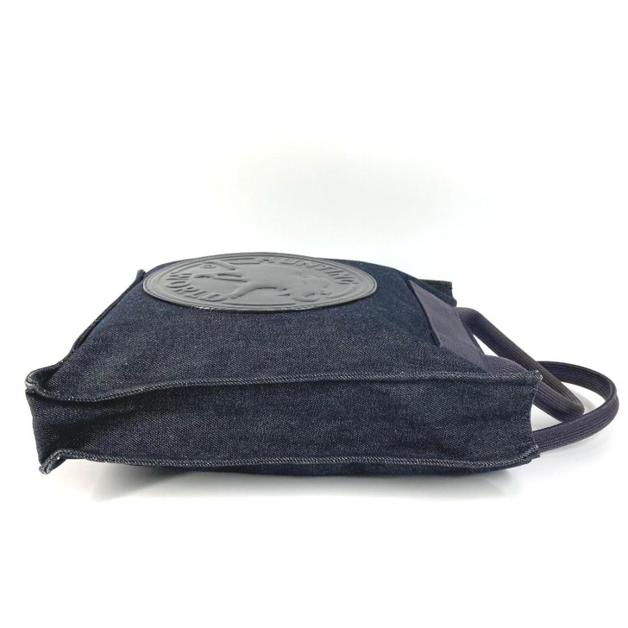 HUNTING WORLD ハンティングワールド ロゴ ハンドバッグ カバン 縦型トート デニム トートバッグ ブルー ユニセックス【中古】 |  | 02