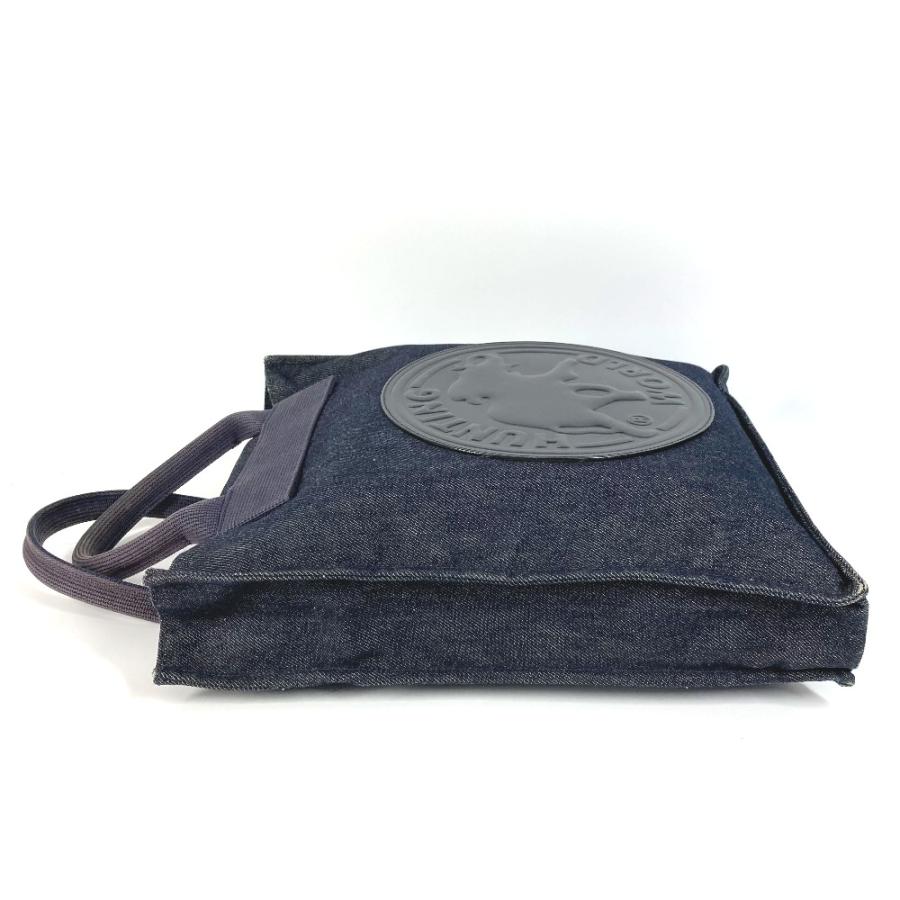 HUNTING WORLD ハンティングワールド ロゴ ハンドバッグ カバン 縦型トート デニム トートバッグ ブルー ユニセックス【中古】 |  | 03