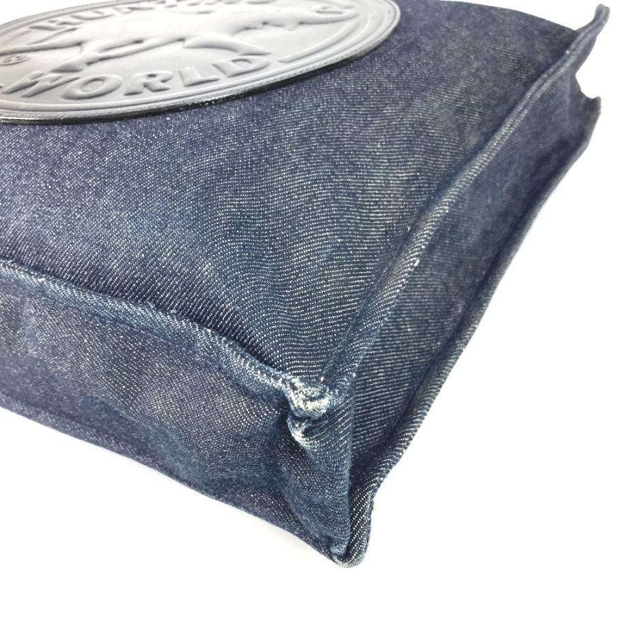 HUNTING WORLD ハンティングワールド ロゴ ハンドバッグ カバン 縦型トート デニム トートバッグ ブルー ユニセックス【中古】 |  | 04