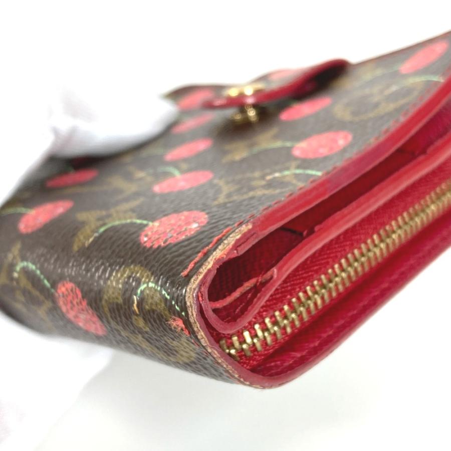 LOUIS VUITTON ルイヴィトン M95005 コンパクトジップ コンパクトウォレット モノグラムチェリー 村上隆 2つ折り財布 【中古】 | LOUIS VUITTON | 04