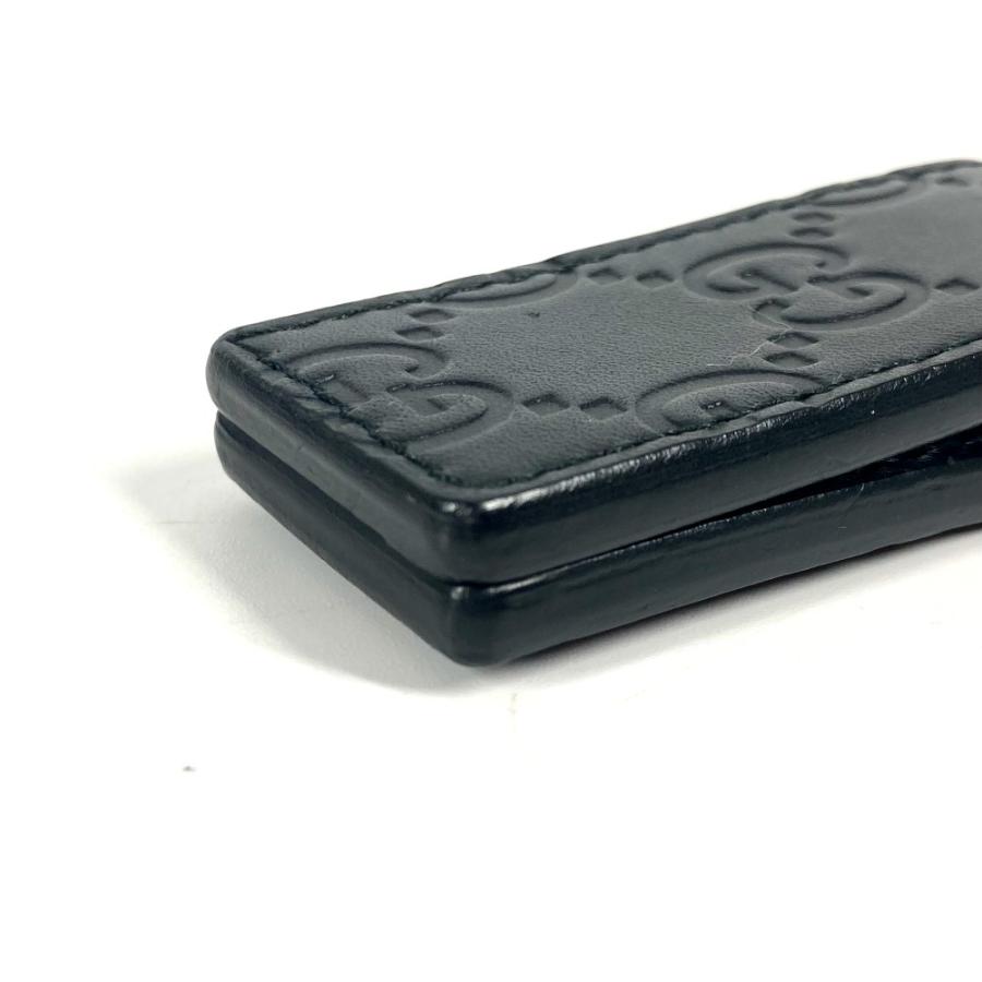 美品 GUCCI グッチ 522867　 GG グッチシマ 財布 マネークリップ ブラック ユニセックス【中古】 | GUCCI | 03