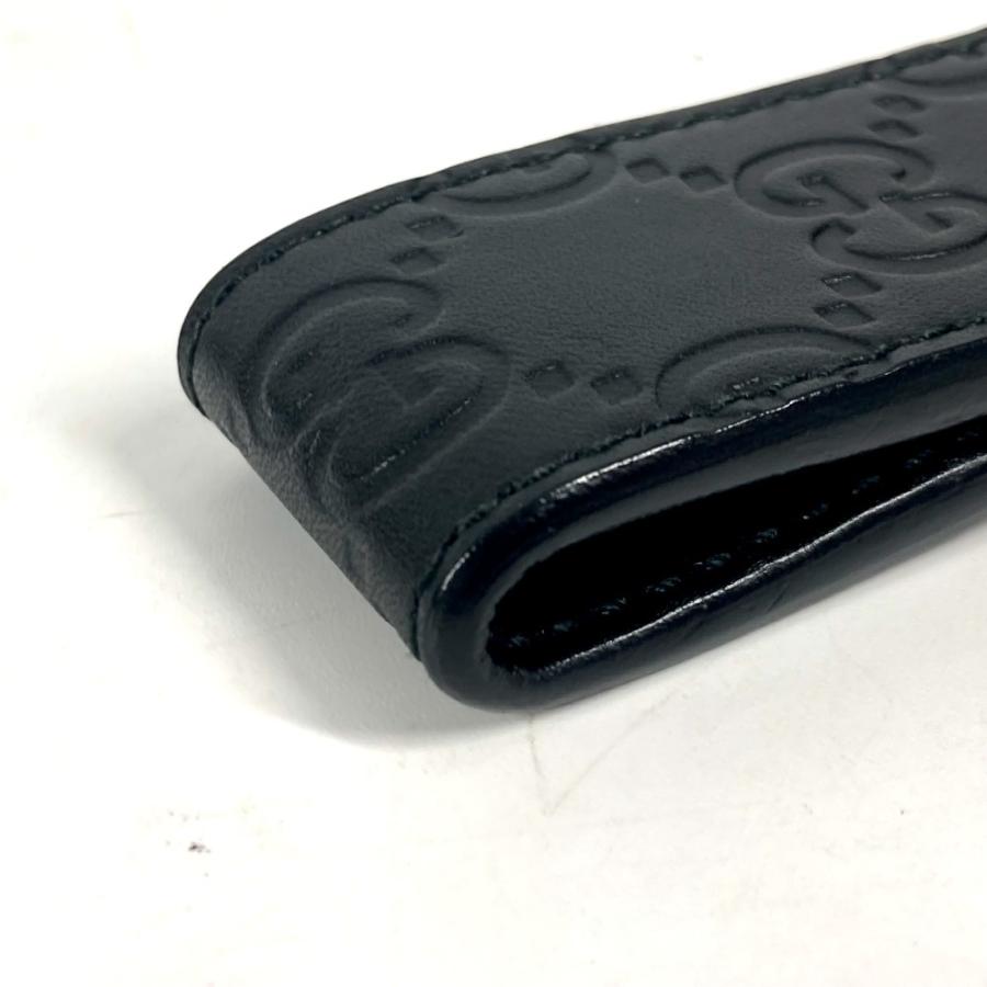 美品 GUCCI グッチ 522867　 GG グッチシマ 財布 マネークリップ ブラック ユニセックス【中古】 | GUCCI | 04