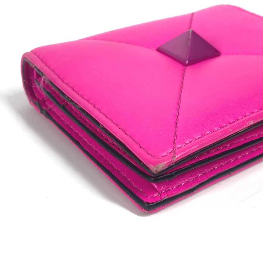 VALENTINO ヴァレンティノ スタッズ ロゴ コンパクトウォレット