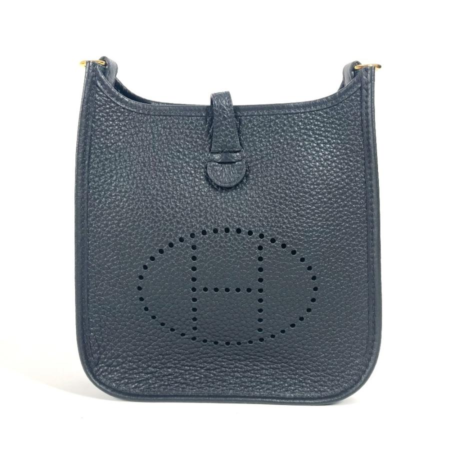 未使用 HERMES エルメス エブリンTPM アマゾーヌ 斜め掛け ポシェット カバン ロング ショルダーバッグ ノワール ブラック【中古】 | HERMES | 01