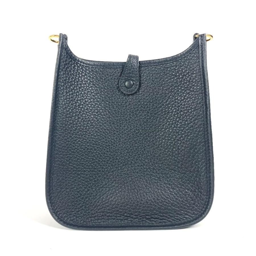 未使用 HERMES エルメス エブリンTPM アマゾーヌ 斜め掛け ポシェット カバン ロング ショルダーバッグ ノワール ブラック【中古】 | HERMES | 02