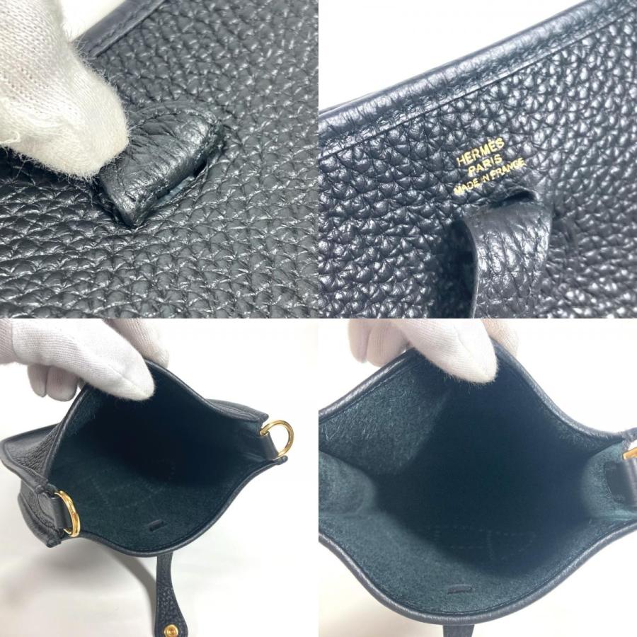 未使用 HERMES エルメス エブリンTPM アマゾーヌ 斜め掛け ポシェット カバン ロング ショルダーバッグ ノワール ブラック【中古】 | HERMES | 08