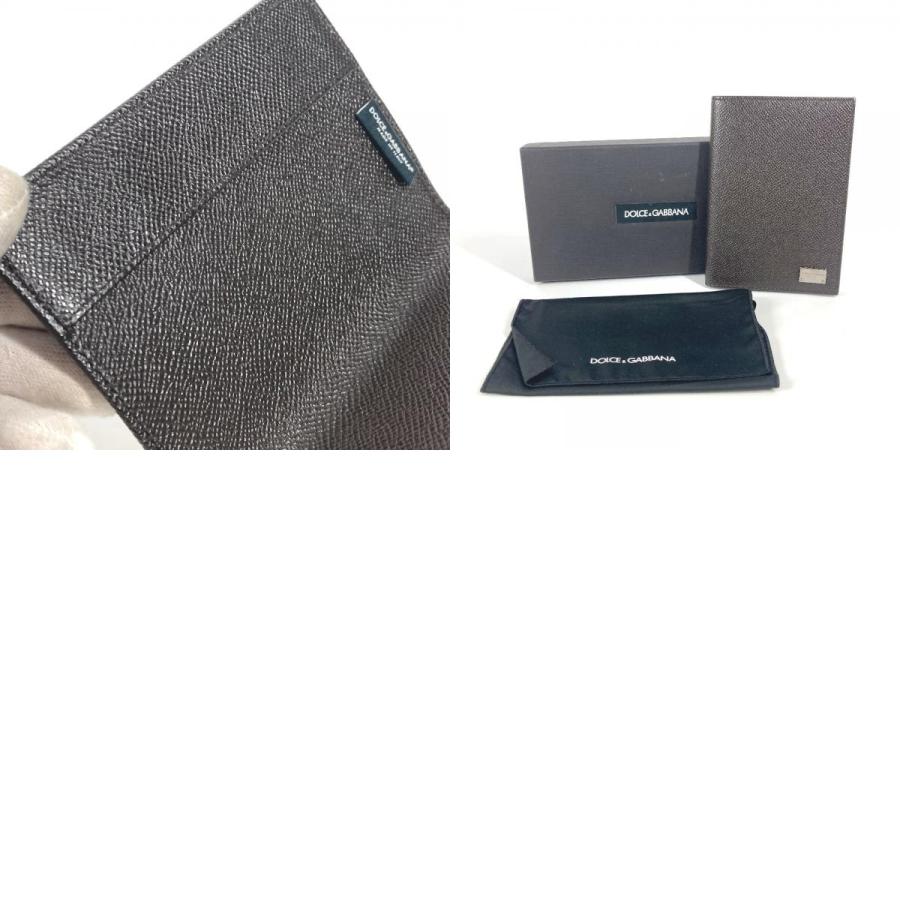 未使用 DOLCE&GABBANA ドルガバ ロゴ 2つ折り パスポートカバー ステーショナリー パスポートケース ブラウン ユニセックス【中古】 |  | 09