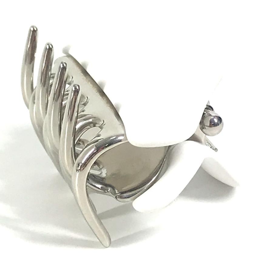 MIUMIU ミュウミュウ ロゴ ラインストーン ヘアクリップ ヘアアクセサリー ヘアピン ホワイト レディース【中古】 | miu miu | 04