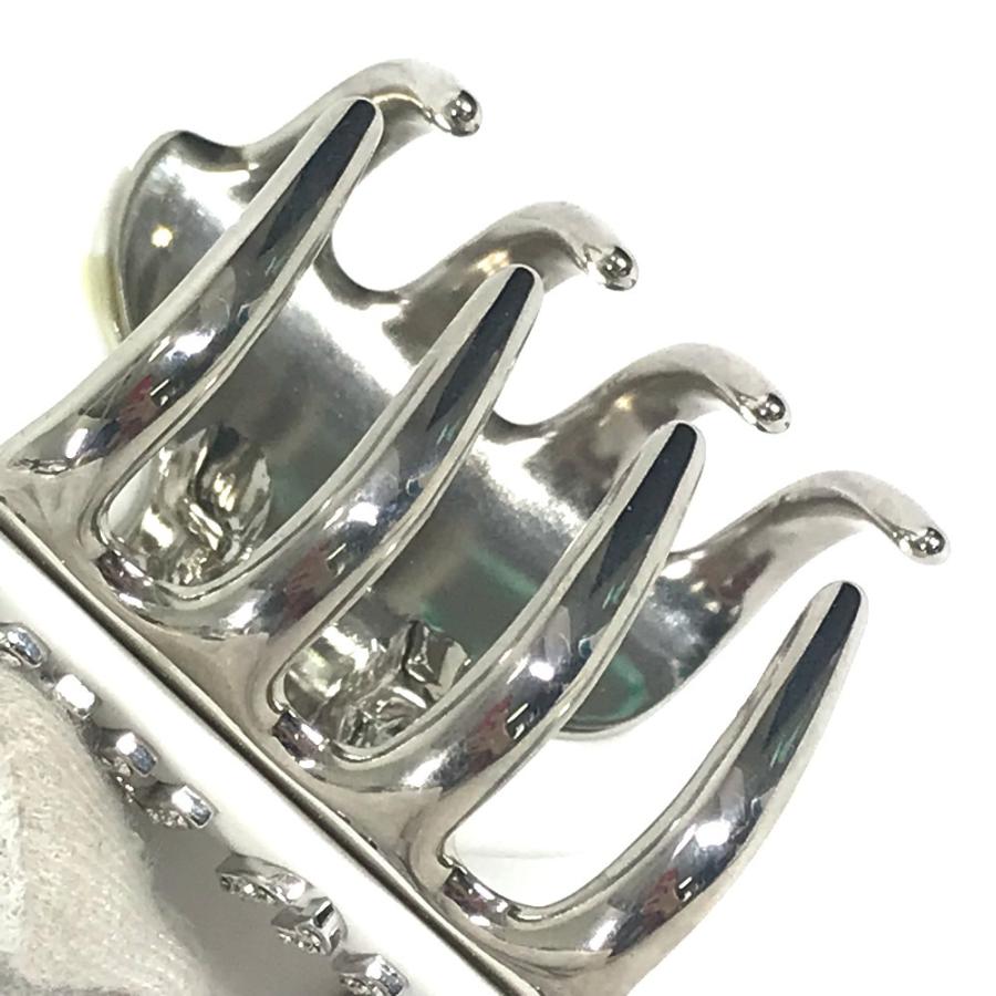 MIUMIU ミュウミュウ ロゴ ラインストーン ヘアクリップ ヘアアクセサリー ヘアピン ホワイト レディース【中古】 | miu miu | 06