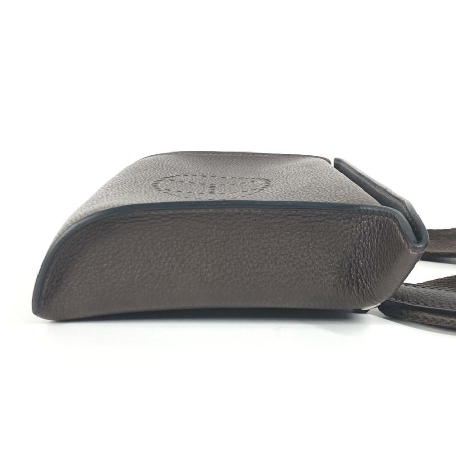 美品 HERMES エルメス ヴィドポッシュ クロスボディ カバン ポシェット 斜め掛け パンチング ショルダーバッグ ダークブラウン【中古】 | HERMES | 03