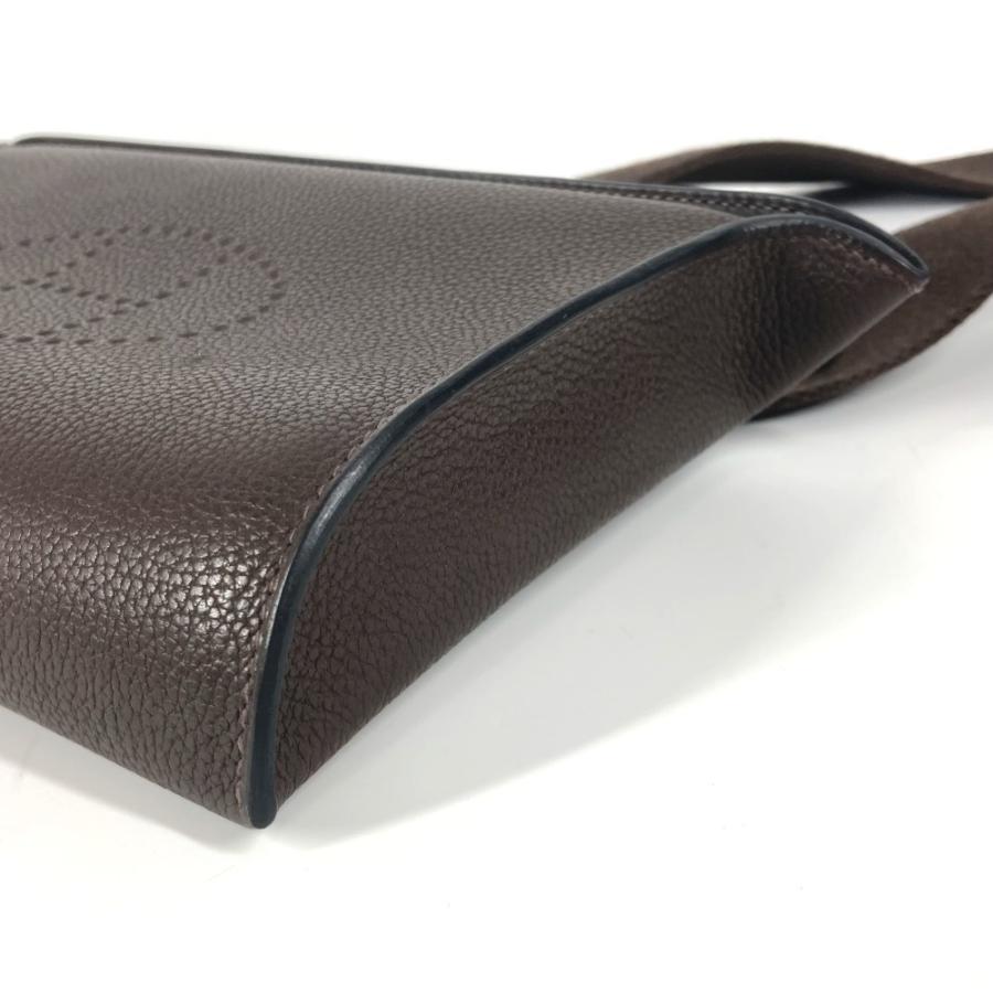 美品 HERMES エルメス ヴィドポッシュ クロスボディ カバン ポシェット 斜め掛け パンチング ショルダーバッグ ダークブラウン【中古】 | HERMES | 05