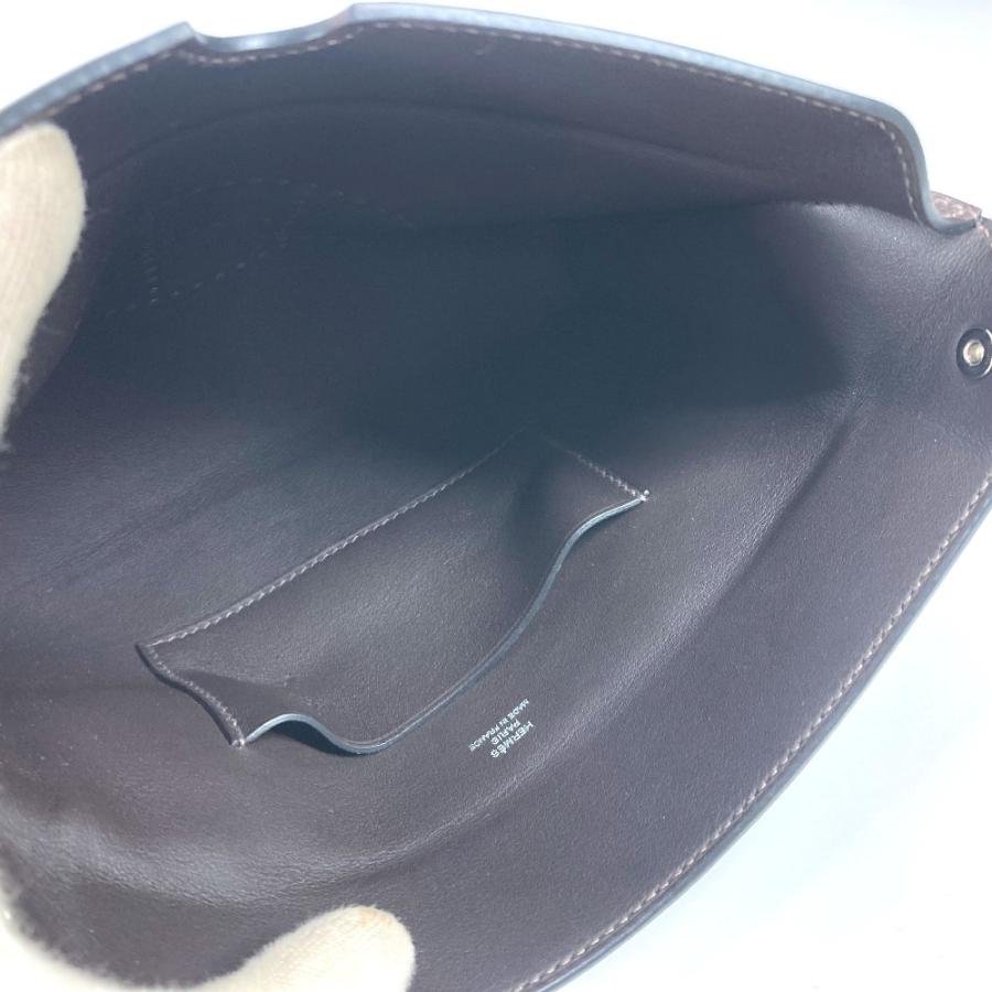 美品 HERMES エルメス ヴィドポッシュ クロスボディ カバン ポシェット 斜め掛け パンチング ショルダーバッグ ダークブラウン【中古】 | HERMES | 08