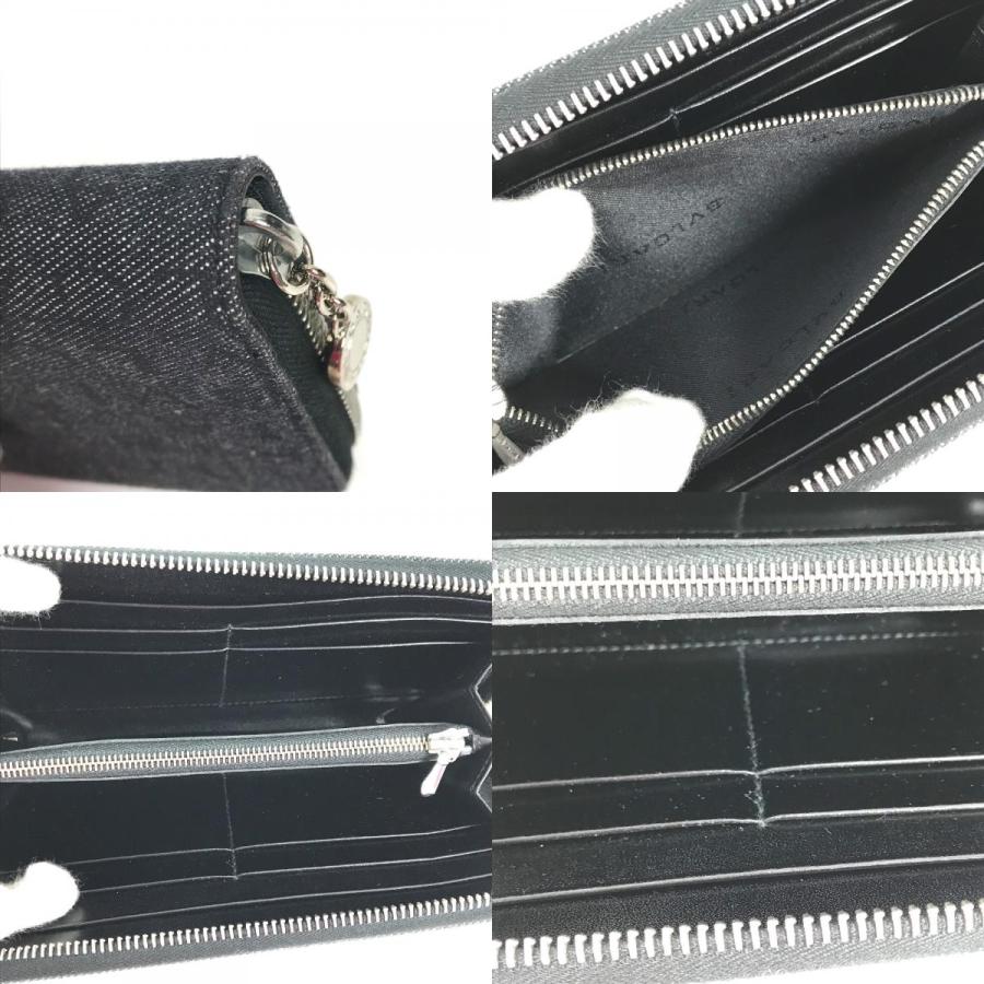BVLGARI ブルガリ ブルガリブルガリ ロゴ ロングウォレット ラウンドファスナー 長財布 ブルー ユニセックス【中古】 | BVLGARI | 08