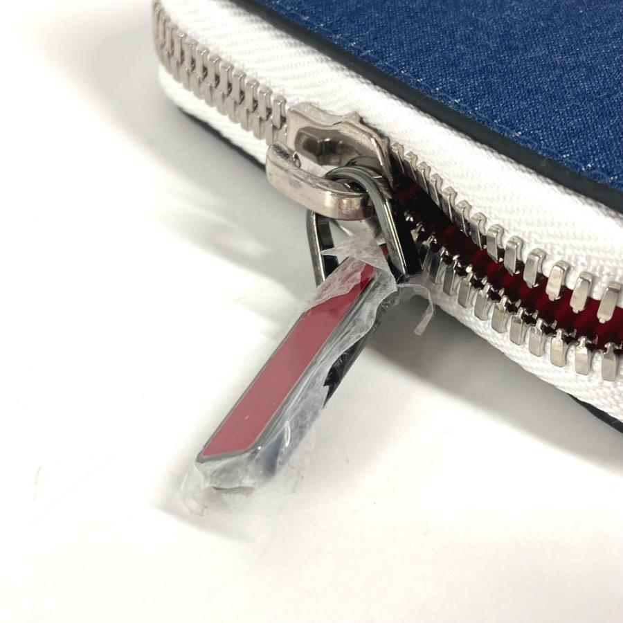 未使用 Christian Louboutin クリスチャンルブタン 1235496 ロゴ ラウンドファスナー ロングウォレット 長財布 ブルー レディース【中古】 | Christian Louboutin | 07