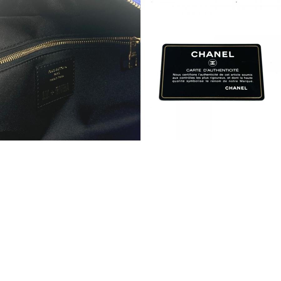 CHANEL シャネル キャット  シュペット　カメリア 猫 カバン ポーチ付き トートバッグ 肩掛け ショルダーバッグ ブルー レディース【中古】 | CHANEL | 09
