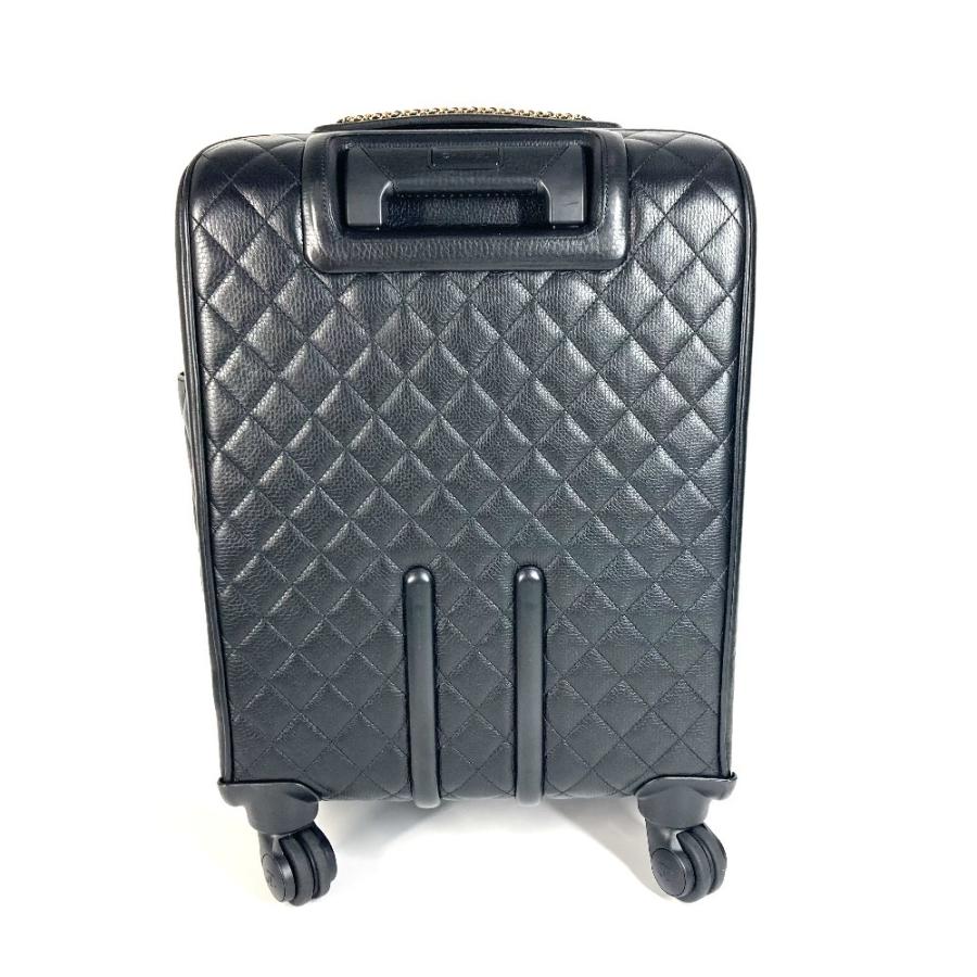 CHANEL シャネル CC ロゴ ココマーク スーツケース 4輪 旅行バッグ チェーン マトラッセ キルティング  キャリーバッグ ブラック 【中古】 | CHANEL | 01